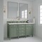 James Martin Vanities Brittany 60in Double Vanity, Smokey Celadon w/ 3 CM Eternal Jasmine Pearl Top 650-V60D-SC-3EJP - alternate 4
